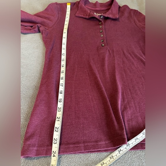 Women Pink/Purple Natural Reflections Henley Pullover Cotton Blend Small petite - Picture 5 of 10